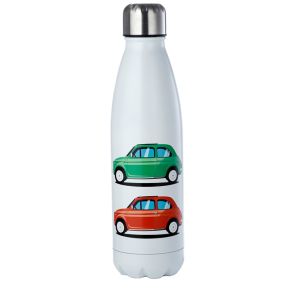 Bouteille Isolée (Gourde) 500ml en Acier Inoxydable pour Boissons Chaudes ou Froides Fiat 500 - Voiture Rétro Bouteille Isolée (Gourde) 500ml en Acier Inoxydable pour Boissons Chaudes ou Froides Fiat 500 - Voiture Rétro