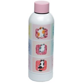 Bouteille Isolée (Gourde) 530ml en Acier Inoxydable Angie Rozelaar Planet Cat - Chat Bouteille Isolée (Gourde) 530ml en Acier Inoxydable Angie Rozelaar Planet Cat - Chat