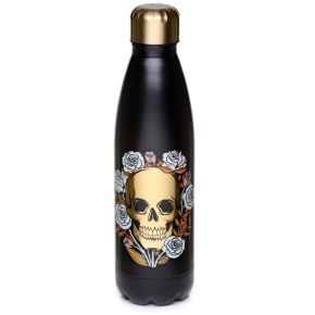 Bouteille Isolée (Gourde) 500ml en Acier Inoxydable pour Boissons Chaudes ou Froides Skulls and Roses - Crâne Bouteille Isolée (Gourde) 500ml en Acier Inoxydable pour Boissons Chaudes ou Froides Skulls and Roses - Crâne