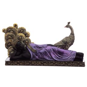 Figurine Bouddha Thailandais Noir & Violet - Paon Figurine Bouddha Thailandais Noir & Violet - Paon