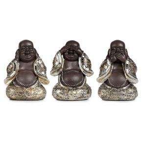 Ensemble 3 Figurines Bouddha Chinois - 3 Sens Ensemble 3 Figurines Bouddha Chinois - 3 Sens