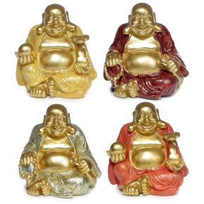 Figurine Mini Bouddha Chinois Porte-bonheur Pailleté 8cm Figurine Mini Bouddha Chinois Porte-bonheur Pailleté 8cm