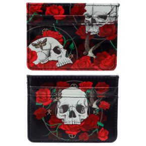 Porte-cartes Etui de Protection RFID pour Cartes Bancaires Skulls & Roses - Crâne Porte-cartes Etui de Protection RFID pour Cartes Bancaires Skulls & Roses - Crâne
