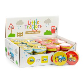 Serviette de Voyage Compressée Little Tractors - Tracteur de Ferme Serviette de Voyage Compressée Little Tractors - Tracteur de Ferme