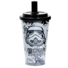 Gobelet PVC Double Paroi Renforcé 500ml avec Paille & Couvercle The Original Stormtrooper Gobelet PVC Double Paroi Renforcé 500ml avec Paille & Couvercle The Original Stormtrooper