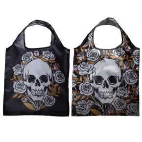 Sac Shopping Pliable Skulls & Roses - Crâne Sac Shopping Pliable Skulls & Roses - Crâne