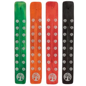 Porte-encens Attrape-cendre en Bois - Arbre de la Vie Porte-encens Attrape-cendre en Bois - Arbre de la Vie