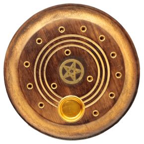 Porte-encens Attrape-cendre Bois de Manguier - Pentacle Porte-encens Attrape-cendre Bois de Manguier - Pentacle