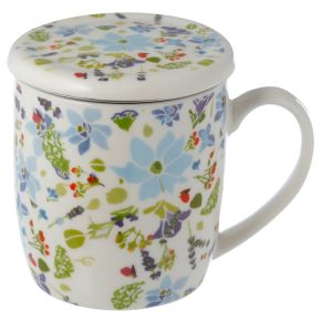 Mug Porcelaine Emporter avec Infuseur et Couvercle Julie Dodsworth - Fleurs & Plantes Mug Porcelaine Emporter avec Infuseur et Couvercle Julie Dodsworth - Fleurs & Plantes
