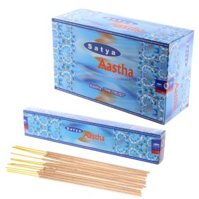 Bâtonnets d'encens Satya Aastha 15g Bâtonnets d'encens Satya Aastha 15g