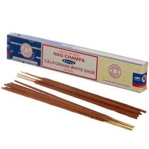 Bâtons d'Encens Satya Nag Champa & Sauge Blanche de Californie 01308 Bâtons d'Encens Satya Nag Champa & Sauge Blanche de Californie 01308