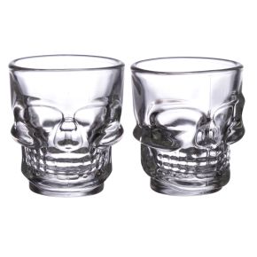 Lot de 2 Verres à Shot Skulls & Roses - Crâne (60ml) Lot de 2 Verres à Shot Skulls & Roses - Crâne (60ml)