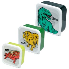 Lot de 3 Boîtes Repas M/L/XL - Dinosaures Lot de 3 Boîtes Repas M/L/XL - Dinosaures