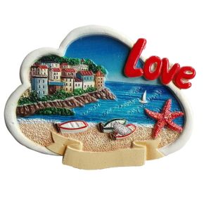 Aimant Souvenir Impression 3D Bord de Mer - Nuage et Love Aimant Souvenir Impression 3D Bord de Mer - Nuage et Love
