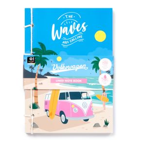 Bloc-notes A5 en papier de pierre - Volkswagen Van Bus Combi VW T1 The Waves are Calling Bloc-notes A5 en papier de pierre - Volkswagen Van Bus Combi VW T1 The Waves are Calling