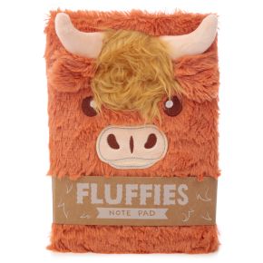 Grand Bloc-note Peluché Fluffies Highland Coo Cow - Vache Animal de la Ferme Grand Bloc-note Peluché Fluffies Highland Coo Cow - Vache Animal de la Ferme