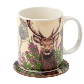 Ensemble Mug Porcelaine & Dessous de Verre Wild Stag - Cerf de Noël Ensemble Mug Porcelaine & Dessous de Verre Wild Stag - Cerf de Noël