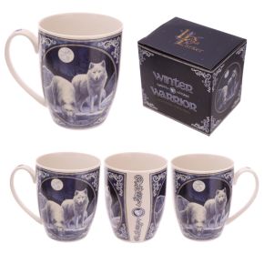 Mug porcelaine tendre - Loup Guerrier de l'hiver par Lisa Parker Mug porcelaine tendre - Loup Guerrier de l'hiver par Lisa Parker