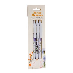 Lot de 3 Stylos en plastique recyclé (RABS) The Nectar Meadows - Abeille et Fleurs Lot de 3 Stylos en plastique recyclé (RABS) The Nectar Meadows - Abeille et Fleurs