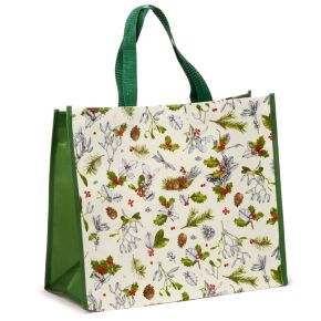 Sac Shopping réutilisable en PET recyclé Winter Botanicals Noël Sac Shopping réutilisable en PET recyclé Winter Botanicals Noël