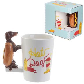 Mug à Anse Décorée Teckel Fast Food - Hot Dog Teckel Chien Saucisse Mug à Anse Décorée Teckel Fast Food - Hot Dog Teckel Chien Saucisse