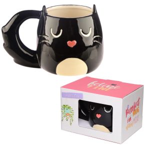 Mug à Anse Décorée Feline Fine - Chat Noir Mug à Anse Décorée Feline Fine - Chat Noir