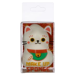 Eponge à Maquillage Maneki Neko - Chat Porte-bonheur Blanc Eponge à Maquillage Maneki Neko - Chat Porte-bonheur Blanc