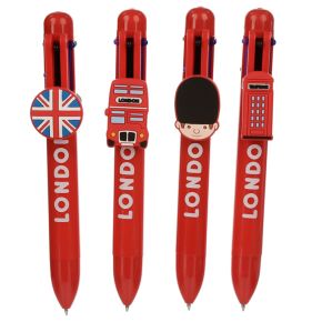Stylo Multi-couleur (6 Couleurs) London avec Charme - Londres Symboles Londoniens Stylo Multi-couleur (6 Couleurs) London avec Charme - Londres Symboles Londoniens