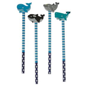 Crayon avec Embout Gomme - Baleine Crayon avec Embout Gomme - Baleine