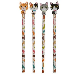 Crayon avec Embout Gomme - Chat Crayon avec Embout Gomme - Chat