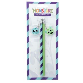 Lot de 2 Stylos avec Décorations PVC Monstarz - Monstre Lot de 2 Stylos avec Décorations PVC Monstarz - Monstre