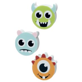 Lot de 3 Gommes Monstarz - Monstres Lot de 3 Gommes Monstarz - Monstres