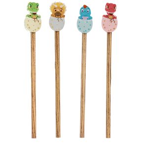 Crayon avec Embout Gomme - Œuf & Bébé Dinosaure Crayon avec Embout Gomme - Œuf & Bébé Dinosaure