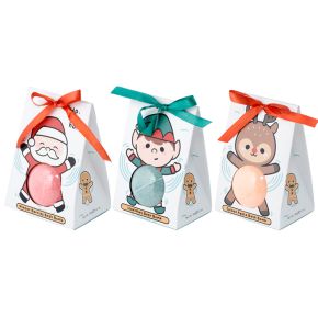Boule de Bain avec Emballage Cadeau Festive Friends - Personnages de Noël Boule de Bain avec Emballage Cadeau Festive Friends - Personnages de Noël