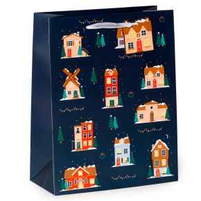 Sac Cadeau Noël Christmas Houses - Maison de Noël (Grand) Sac Cadeau Noël Christmas Houses - Maison de Noël (Grand)