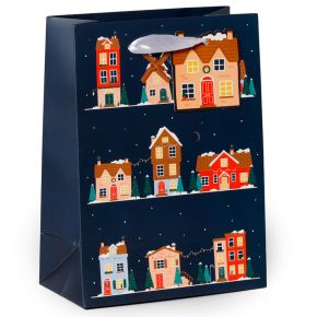 Sac Cadeau Noël - Christmas Houses - Maison de Noël (Moyen) Sac Cadeau Noël - Christmas Houses - Maison de Noël (Moyen)