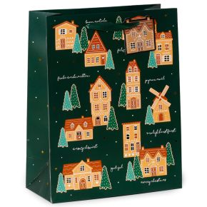 Sac Cadeau Noël à Gingerbread Lane - Maison en Pain d'Epice (Grand) Sac Cadeau Noël à Gingerbread Lane - Maison en Pain d'Epice (Grand)