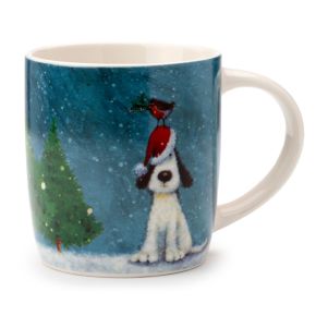 Mug de Noël en Porcelaine Jan Pashley - Chien & Rouge-gorge Mug de Noël en Porcelaine Jan Pashley - Chien & Rouge-gorge