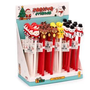 Stylo pointe fine Amis Festifs de Noël Stylo pointe fine Amis Festifs de Noël